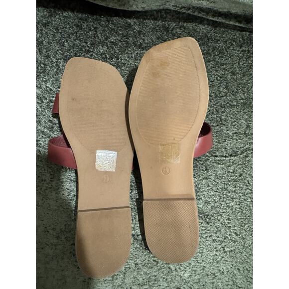 Jason Wu Leather Brigandy Gold Buckle Sandal 8.5 - Picture 5 of 11